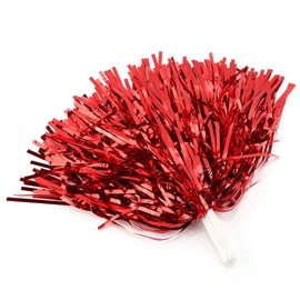 MAGT Cheerleader Pompoms, 6 Pieces Cheerleading Pom Poms Squad Cheer Sports Party Dance Costume Accessory (Red)