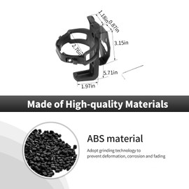 CheroCar 2-in-1 Fire Extinguisher & Cup Holder Mount Fit for 2007+ Jeep Wrangler JK JKU JL JLU Secure CupHolder Bracket Fits Most Standard Extinguishers & Cups Organize Your Cargo Area