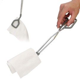 Toilet Paper Tongs Long Paper Grabbing Clamp, Bathroom Wiping Paper Clip with Long Handle Toilet Aid, Lightweight Self Wipe Assistance Tool Wiping Aid for Bathroom Comfort