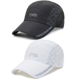 TAGVO 2-Pack Lightweight Quick-Dry Baseball Cap, Breathable Sports Hat with Adjustable Fit for Men & Women