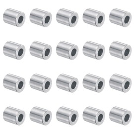 uxcell 20pcs Aluminum Spacer 5mm Bore x 10mm OD x 12mm Length Screw Standoff Bushing Plain Finish Round Metal Spacer for M5 Screws Bolts and Rods