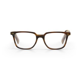 eyebobs C Suite Unisex Premium Readers, Brown Horn in a Matte Finish, 2.75 Magnification