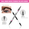 Boobeen Microblading Eyebrow Pen Set, 2-in-1 Dual-Ended Liquid Eye Brow