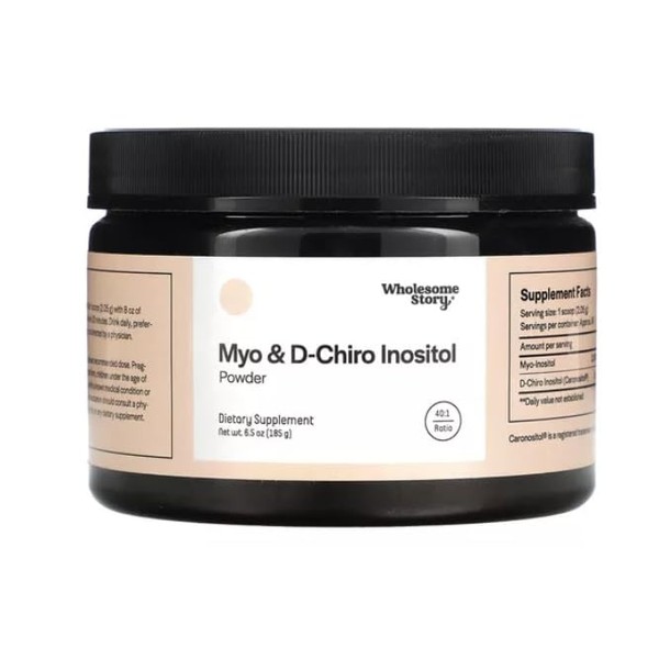 Wholesome Story Myo y D-Chiro Inositol en Polvo, Suplemento Dietético,
