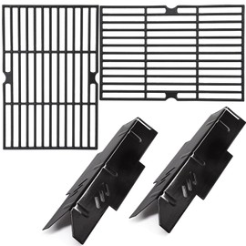 Criditpid Grill Replacement Parts for Dyna Glo DGF350CSP DGF350CSP-D 2 Burner Grill, Replacement for Dyna-Glo DGF350CSP Grates, Grill Heat Tents & Grill Grate Kit for Dyna Glo Heat Tent DGF350CSP.