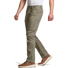 CQR Men's Vent Stretch Pants, Quick Dry Lightweight Casual Cargo Pants, Water Resistant Straight-Fit Utility Work Pants, Sedona Tan, 28W x 30L