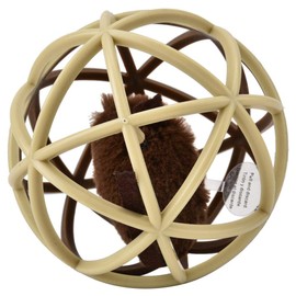 EVTSCAN Interactive Cats Toy, Pet Cat Prisoner Mouse Ball Puzzle Toy Sisal Ball Funny Cat Molars Claw(Brown)