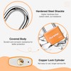 Puroma 2 Pack Keyed Padlock with 3 Keys Alike, 1.1