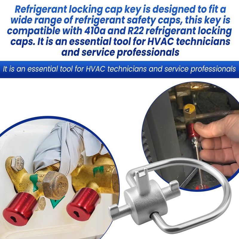 Hugexpen HVAC Tools, Locking Cap Key for Refrigerant Safety Caps,