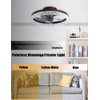 Low Profile Ceiling Fan with Light, 19.7" Flush Mount with