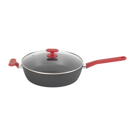 GoodCook ProEase 11" Nonstick Aluminum Jumbo Cooker, Nonstick Sauté Pan for Healthier Cooking, Black