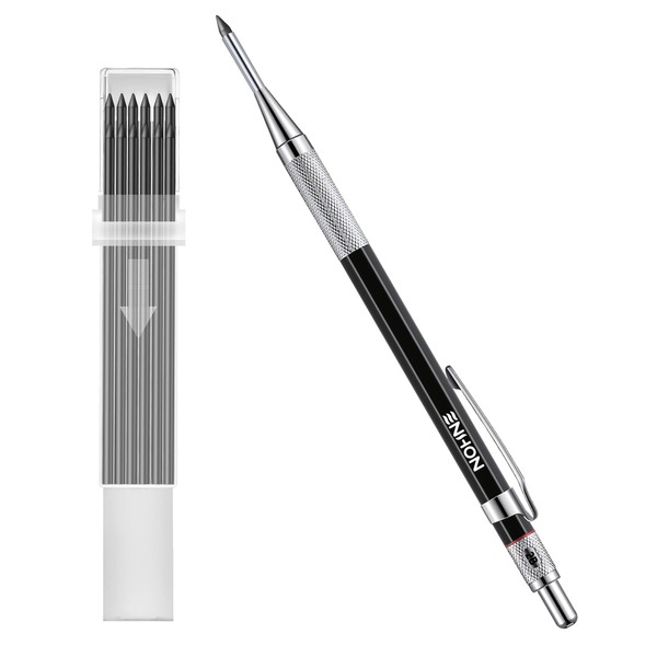 Enhon NEW 2mm Carpenters Pencil [2-in 1] with 13 Refills,