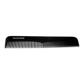 Swedish Crown Pocket Comb Small Sawn Handmade Approx. 12 cm Black Comb with Two Teeth Fine + Normal (500 CA Small)