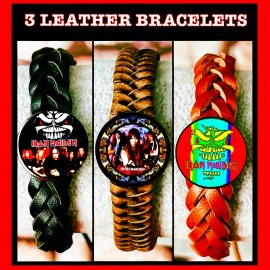 IRON MAIDEN ACES HIGH EXCLUSIVE THREE BRACELETS LOT OF 3