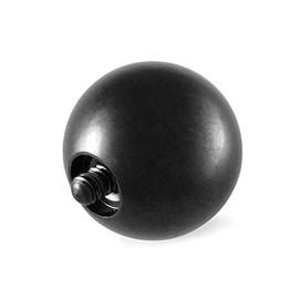 Scrap Metal 23 316L Surgical Steel Black Replacement Ball 6g 10mm Internal Bar 2 pcs