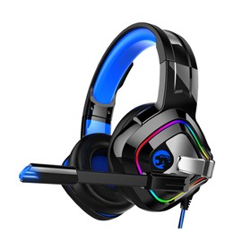 DOITOOL Led Gaming Headset with Microphone Surround Sound Noise-canceling Design Earmuffs RGB Lighting Wired Headphones for Console Gaming