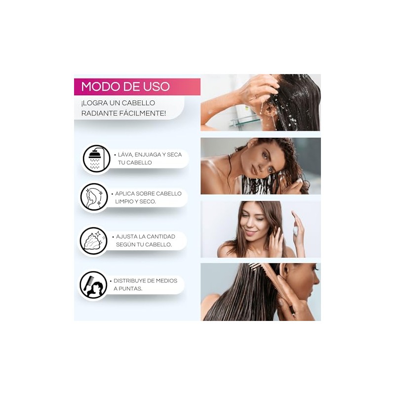 Crema para Peinar Protector de Calor para Cabello, Suero Reconstructor