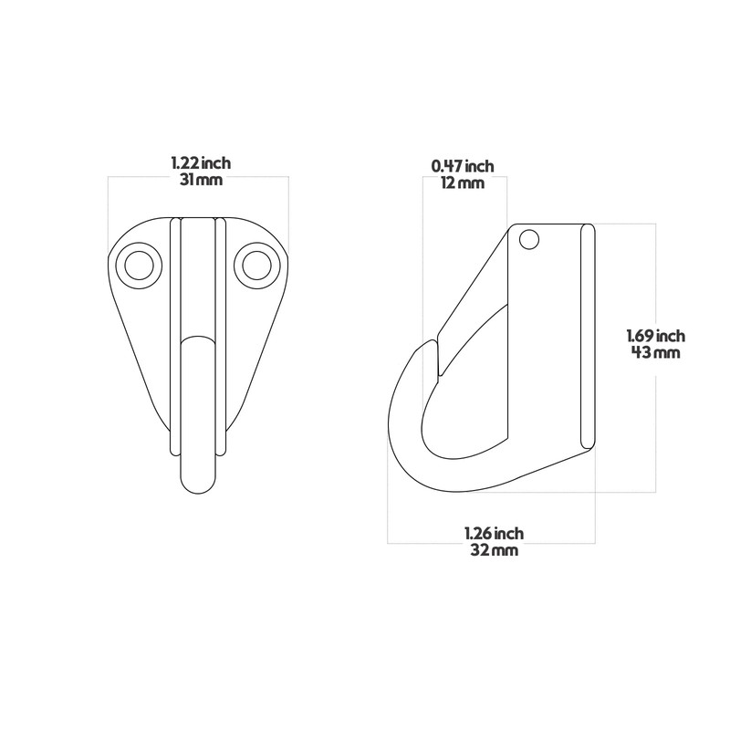 Atibin Outdoor Coat Hanging Hook Stainless Hat Marine Screw Hooks