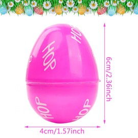 PLNVNVP 24 x Easter Eggs, Easter Eggs Decoration, Colourful Easter Eggs Made of Plastic Eggs, Filling for Home, School, Office, Party, Easter Decoration