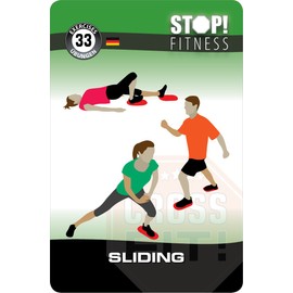 STOP! Fitness Sliding Training Cards Training Cards German Version Card Size 66 x 100 mm with Plastic Box