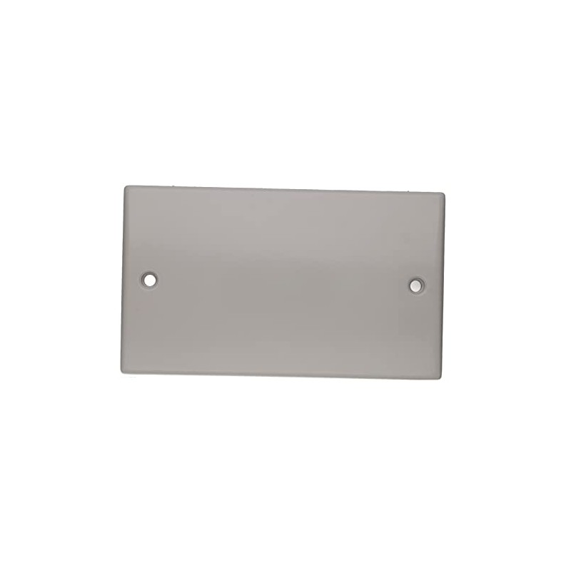 kenable 2 Gang Blanking Plate Cover Curved Edge Rounded Faceplate