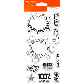 Fiskars 4x8 Inch Clear Stamps, Kapow