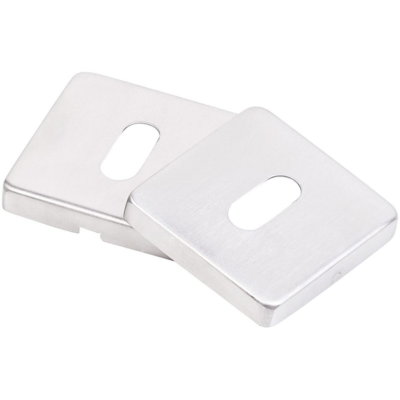 AGT Modern Door Fittings: Set of 2 Stainless Steel Door