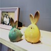 Ceramic Rabbit Figurines Easter Long Ear Bunny Ornament Desktop Animal