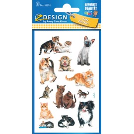 Avery Zweckform Creative Paper Sticker 76 x 120 3Bögen Katzenbabies Design