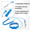 sourcing map 2Pcs Anti Static Wrist Strap Blue 7.9" Perimeter