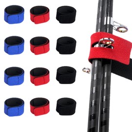 klahh 12 Pcs Fishing Rod Straps Adjustable Fishing Rod Belt Fishing Rod Belt Ties Stretchy Straps Tackle Ties for Fishing Rod Fix Pole Fishing Accessories