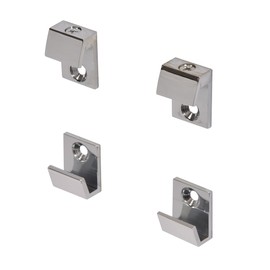 CRL Chrome 5/8" Wide Beveled Mirror Clips - Set