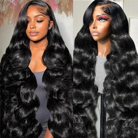 28 Inch Body Wave Lace Front Wigs Human Hair 13x4 HD Lace Front Wigs Human Hair Glueless Wigs Human Hair Pre Plucked Frontal Wigs Human Hair for Women 250 Density Body Wave Wig with Baby Hair