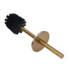 Toilet Brush Set Stainless Steel Gloden Space Saving Soft Durable