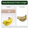 Josmimic White Banana Hanger Hook Under Cabinet: Adhesive Banana Holder,