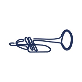 Tattwo.me - Temporary Tattoos for Adults and Children, 2 Weeks Waterproof - Line Art Trumpet - Vegetable Ink - EU Cosmetic Certificate - (5X5 - P0819)