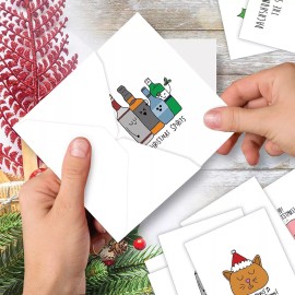 The Best Card Company - 20 Tarjetas Navideñas De Animales, A