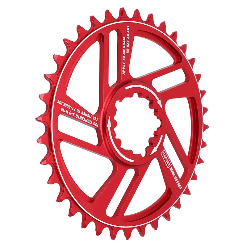Lebycle Bicycle Chainring 36T Chainwheel 3mm Offset Direct Mount Narrow