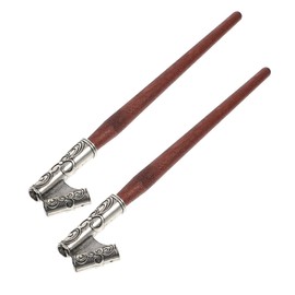 SEWACC 2 Pcs Fountain Dip Pen Holder with Inclined Rods for Calligraphy Cartooning Sketching Ergonomic Grip Accurate Angle for Smooth Lettering and Poster Making