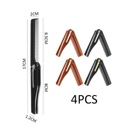 4 Pieces Of Foldable Combs, Small Plastic Combs, Portable Combs, Travel Hair Combs, Hair Styling Tools