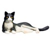 MOJO Cat Lying Black and White Toy Figure