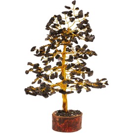 Healing Crystals, Crystal Tree, Balancing Stones - Chakra Beads, Handmade Decorative Accessories, Chakra Tree, Positive Energy Decor (Black Tourmaline)