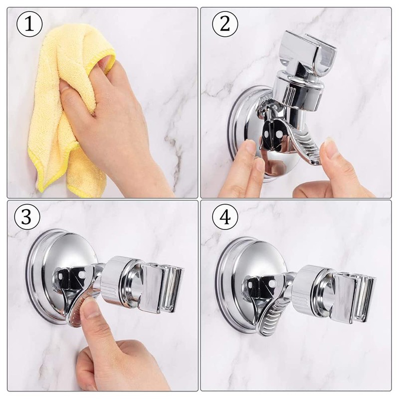 2 x Suction Cup Holder for Shower, Removable Holder with