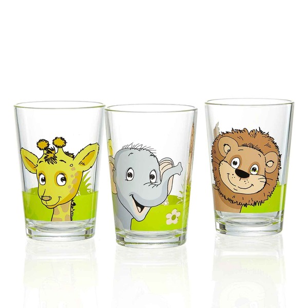 Flirt by R&B mugs, 205 ml, set of 3 jungle animals.