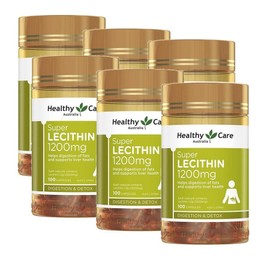 [Healthy Care] Super Lecithin 1200mg 100 tablets / [헬씨케어] 슈퍼 레시틴 1200mg 100정 X 6, 6개