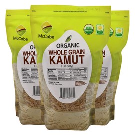 McCabe Organic Kamut - Kamut Grain Khorasan Wheat Berries | USDA and CCOF Certified | 2 lbs Pack of 3