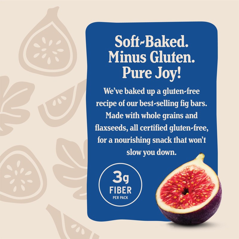 Nature’s Bakery Gluten Free Fig Bars, Blueberry, Real Fruit, Vegan,