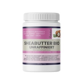 Sheabutter BIO 500 g – Kaltgepresst & Unraffiniert – 100 % naturrein, vegan – Für Haut, Haar & DIY-Kosmetik – Pflegebutter aus kontrolliert biologischem Anbau - Nakobe