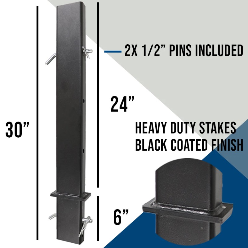 Boxer 30" Adjustable C Channel Pipe Stake for Flatbed Trailer,