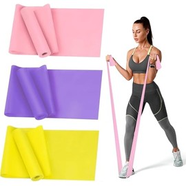 Banda De Resistencia 3PCS, Ligas Elásticas de Material TPE para Prevenir Alergias, Bandas de Resistencia para Yoga, Pilates, Fisioterapia,Bandas Antid